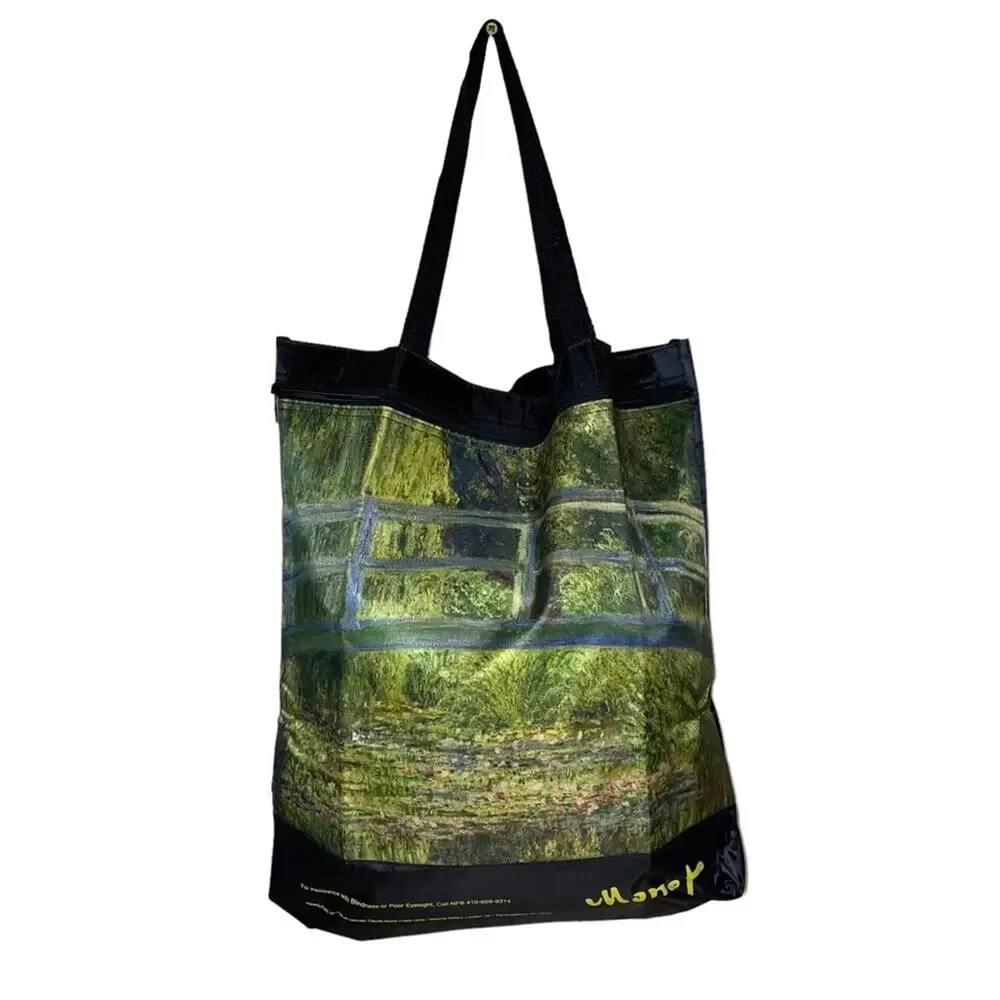 Claude Monet Water Lily Pond‎ Tote Bag Bridgeman Art Gallery Reusable Museum Art